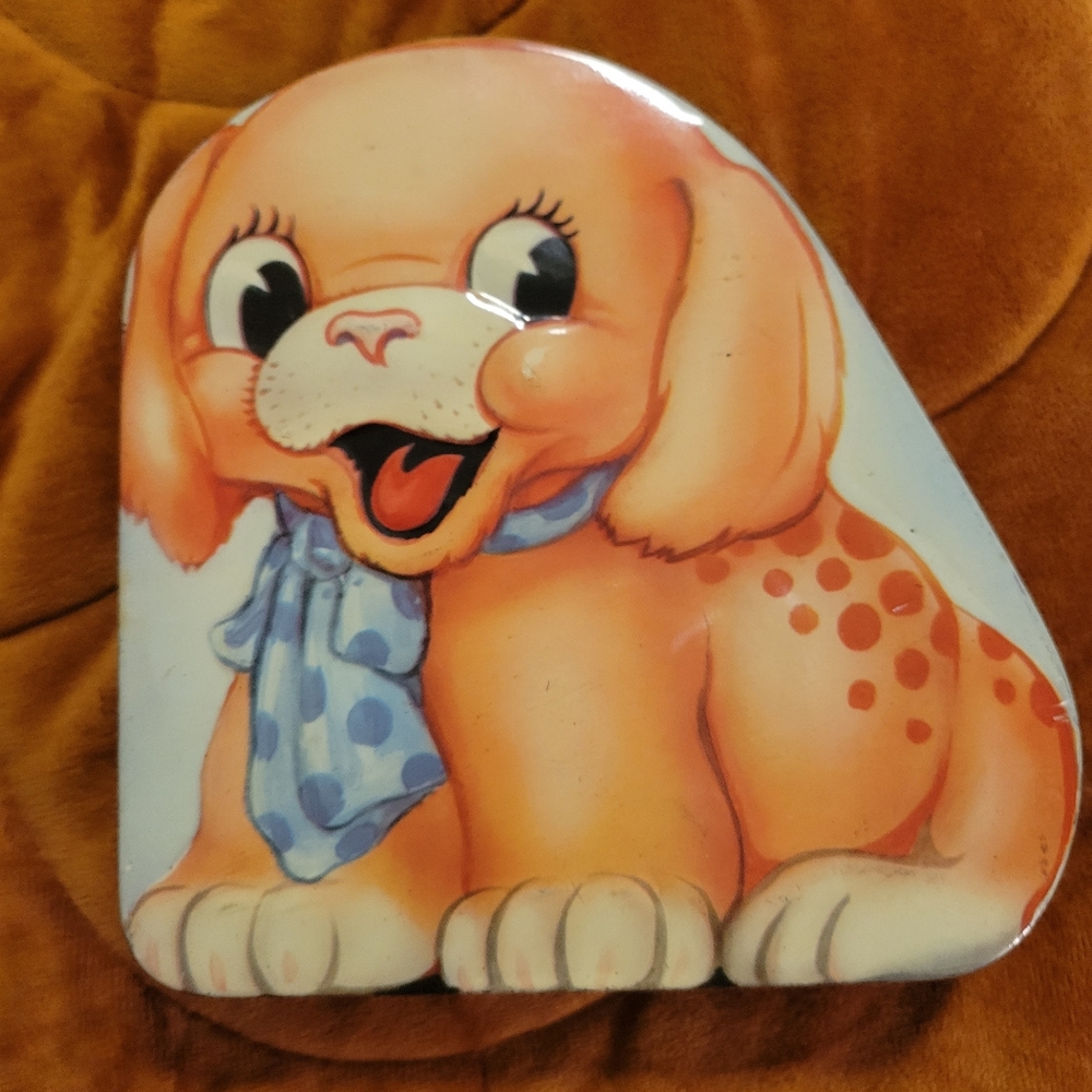 Vintage Baret Ware Dog Tin